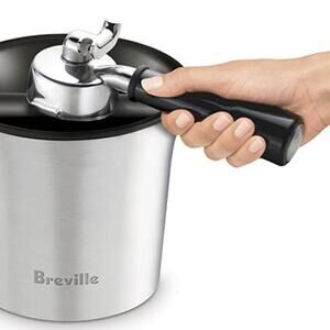 Breville BCB100 Barista Style Knock Box Die Cast Metal Removable Inner Bowl